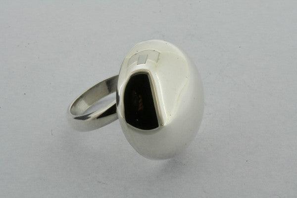 Sterling Silver Bubble Disc Ring - Elegant Stackable Jewelry for Women, Perfect for Everyday Wear & Special Occasions