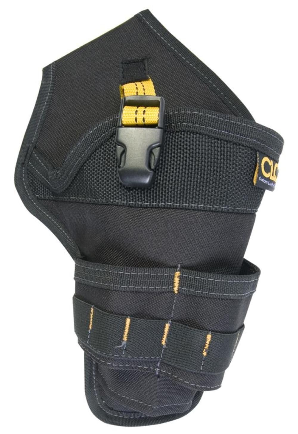 CLC Custom Leathercraft 5023 Deluxe Cordless Poly Drill Holster - Black | Heavy Duty Tool Belt Accessory for Electricians & Carpenters | Perfect for Construction, DIY Projects & Home Repairs
