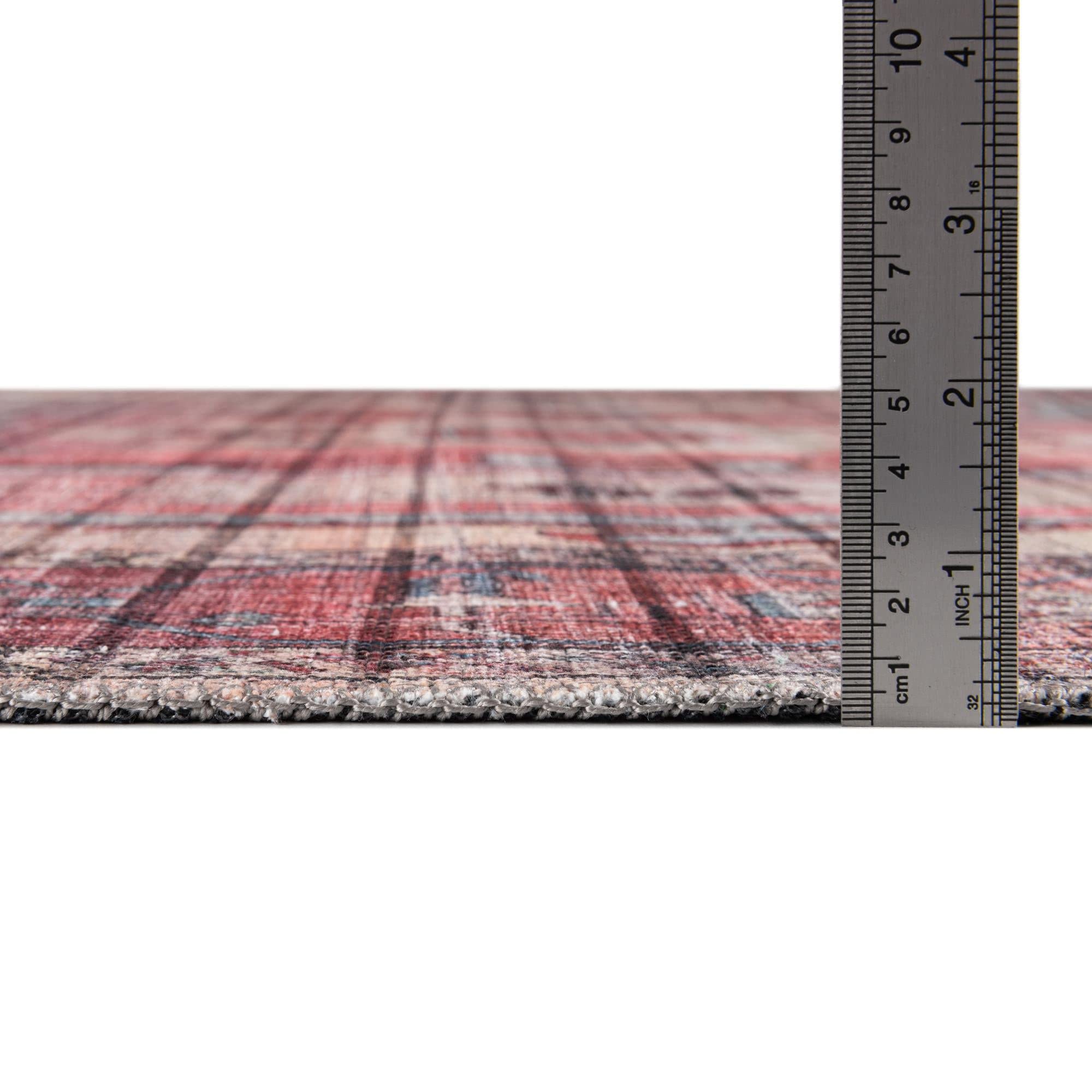 Maahru Collection Washable Runner Rug – 13 Ft Low-Pile Beige Rug for Hallways & Entryways | Durable, Easy-Clean Home Decor for High Traffic Areas