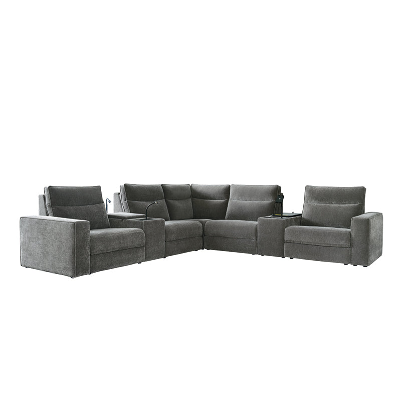 EliteNest Smart Reclining Theater Sofa with Built-in Bluetooth Speakers - Luxury Home Theater Seating for Movie Nights & Gaming Setup