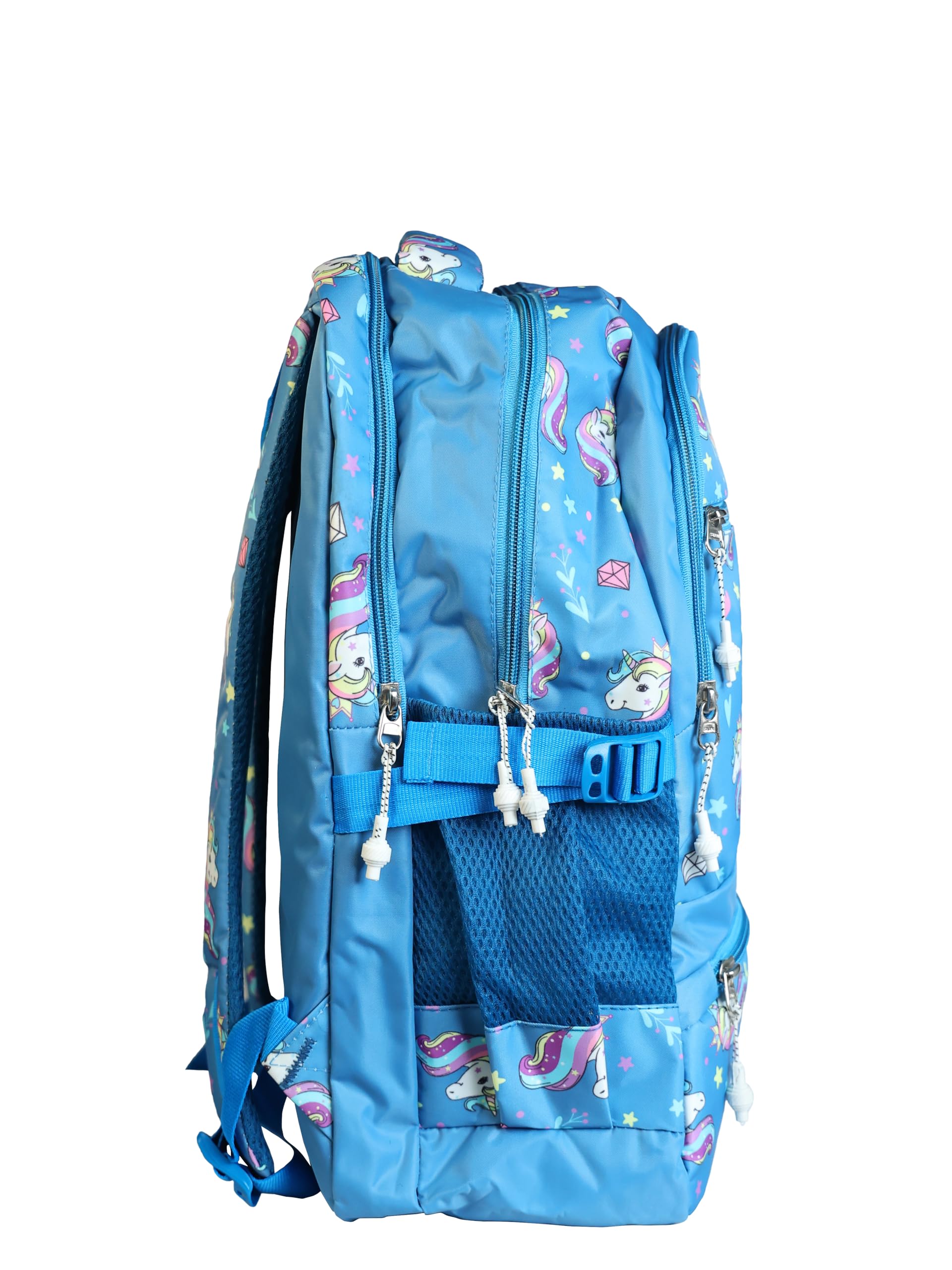BOOTIN Stylish Trendy Printed Backpack for College Girls - Lightweight School Bag with Laptop Compartment (Sky Blue) | Perfect for Campus, Travel & Daily Use