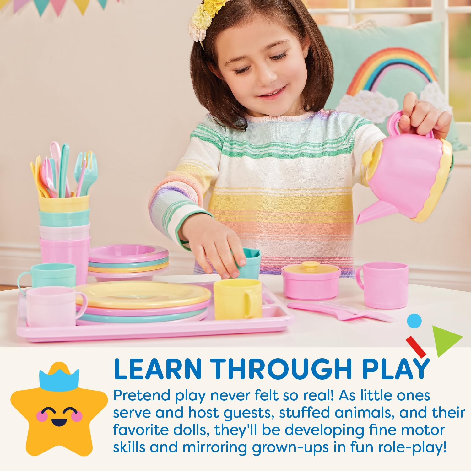 **Play Circle Dish Set for Kids - Colorful, Durable, and BPA-Free Tableware - Perfect for Toddler Meals, Snacks, and Playtime**