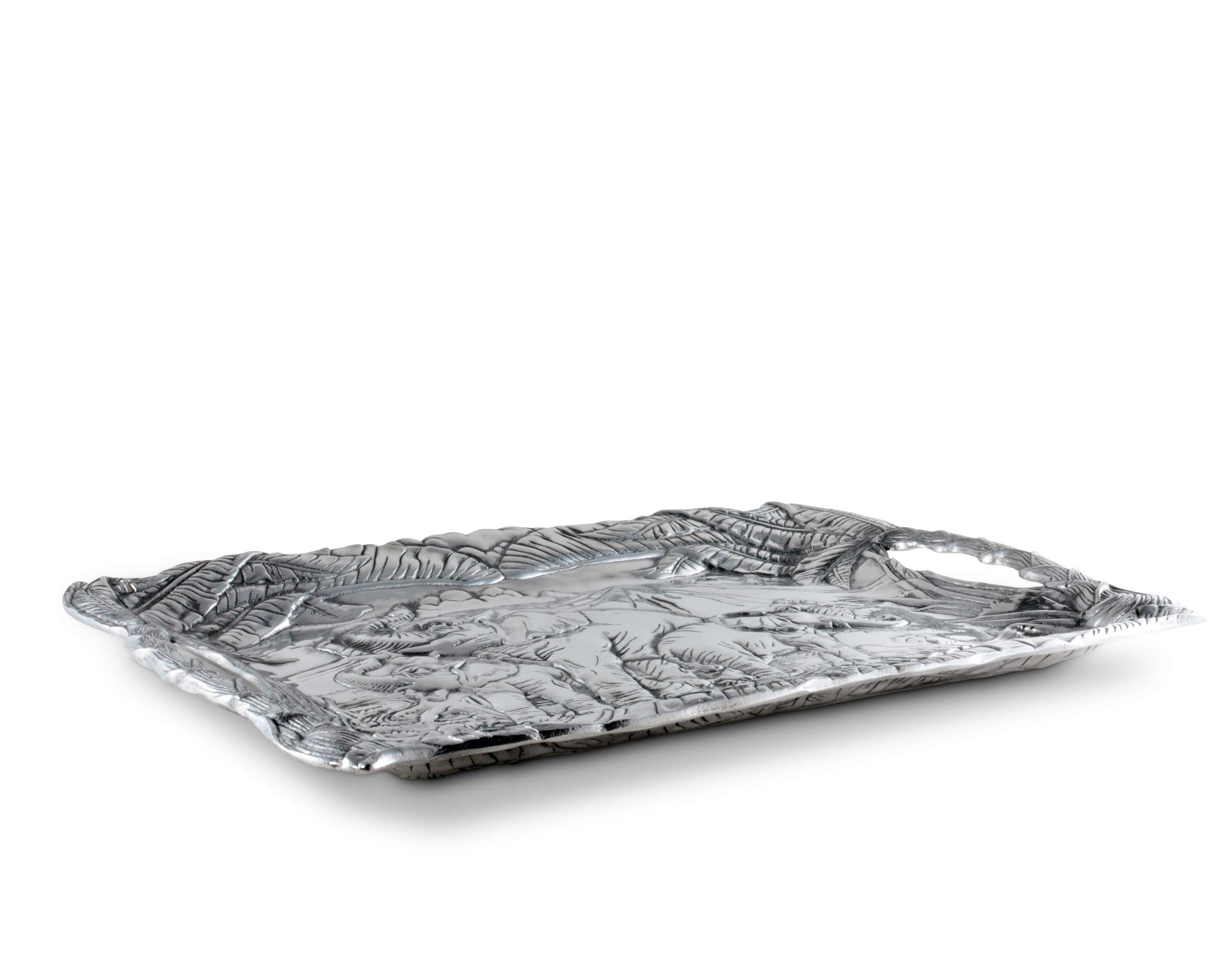 Arthur Court Designs Aluminum Elephant Serving Tray - 20.5