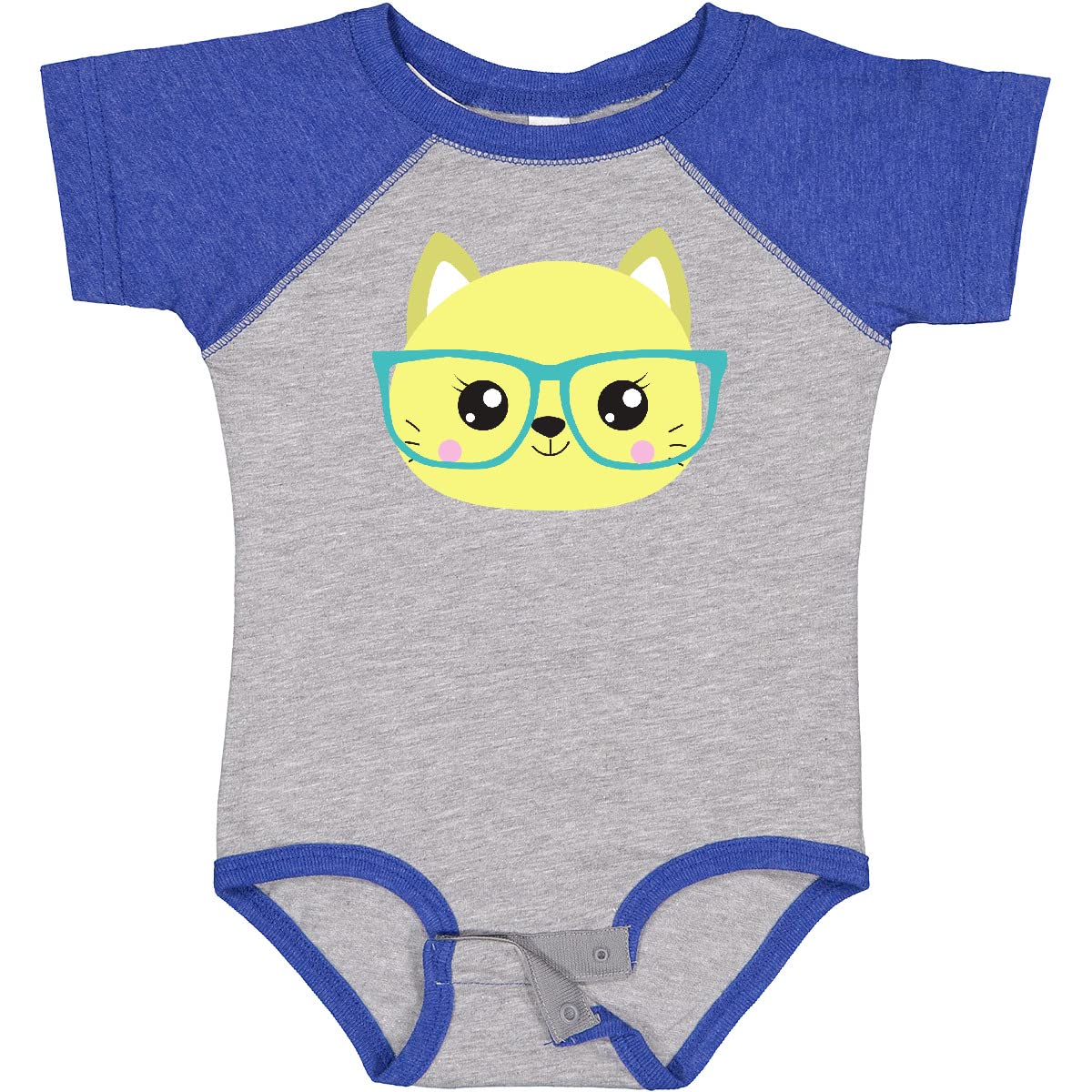 Hipster Cat with Glasses Baby Bodysuit - Cute Kitten Outfit for Photos