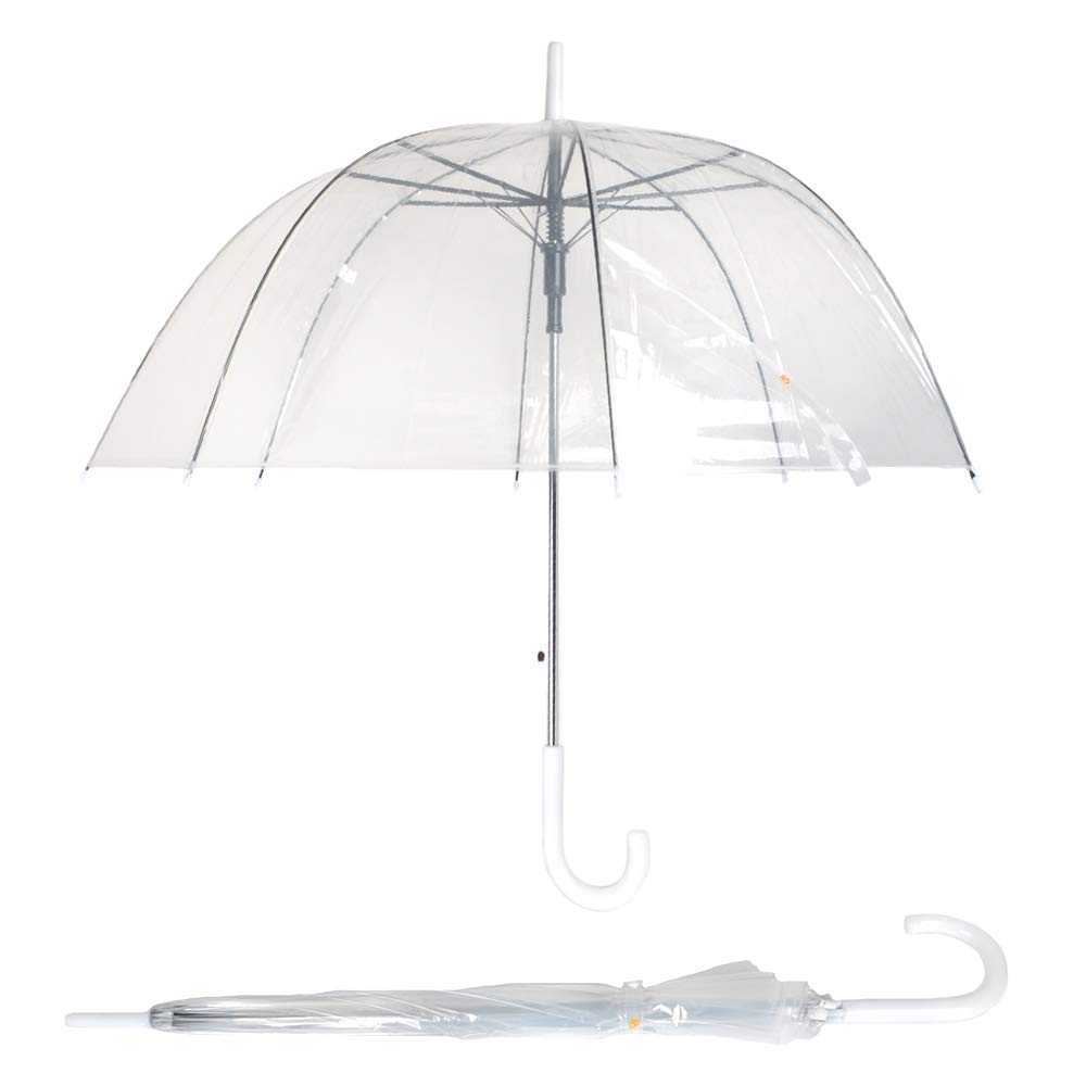 Windproof Clear Bubble Umbrella for Adults - Transparent Dome Rain Umbrella with Wide Coverage for Walking, Commuting & Outdoor Activities