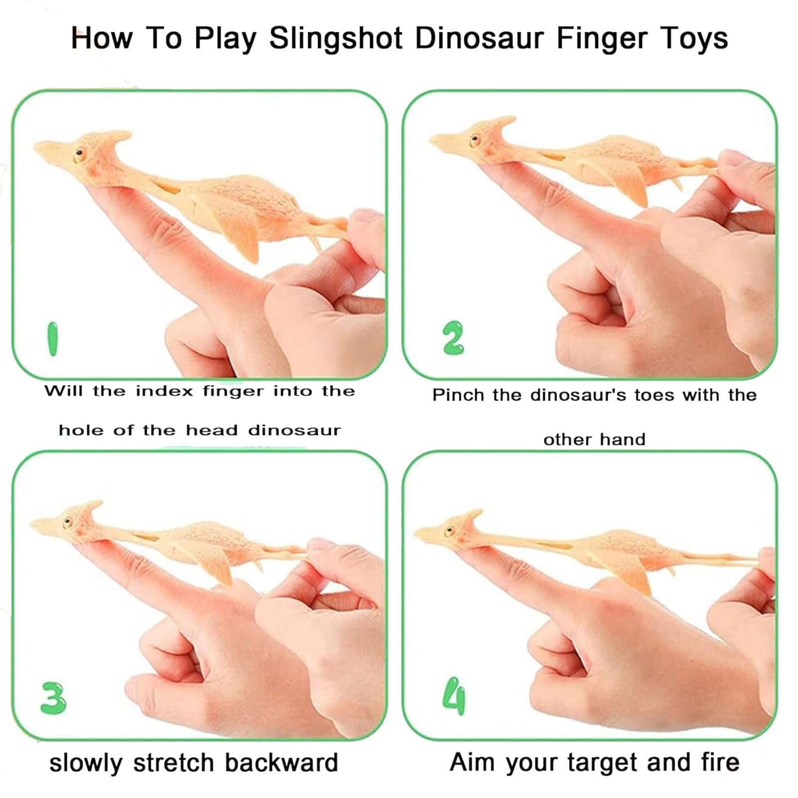 Stretchy Dinosaur Slingshot Finger Toys - 20PCS Sticky Elastic Dino Catapult for Kids, Fun Party Favors & Classroom Rewards - Perfect for Stress Relief, Office Desk Toys and Outdoor Games