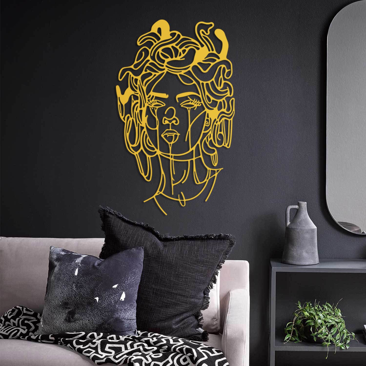 Medusa Metal Wall Art - Mythical Creature Greek Mythology Decor for Living Room, Bedroom & Interior Design | Unique Housewarming Gift & Wall Art Ideas for Home Decor