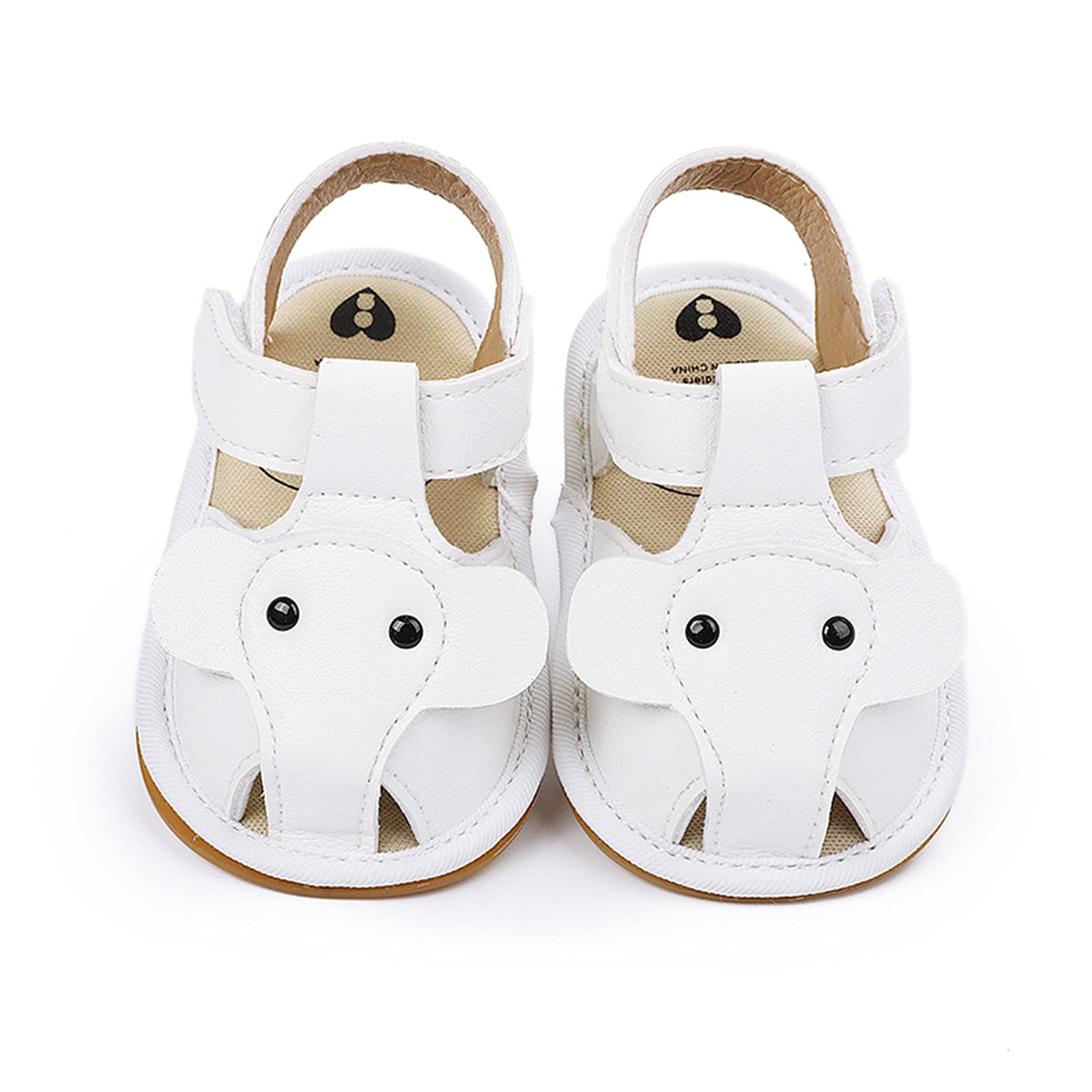 Toddler Girls Sandals - Cute Elephant Design Beach Sandals for Baby Girls, Soft Sole Prewalker Shoes for Summer | Perfect for Beach Outings, Playdates & Warm Weather