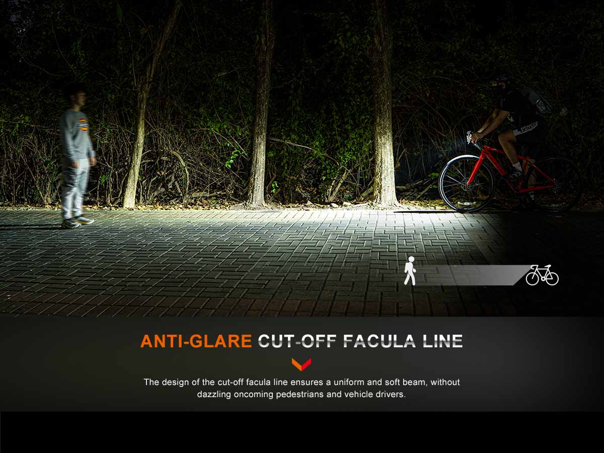 Fenix BC15R USB Rechargeable Bike Light - 1200 Lumens Cycling Headlight with 5 Modes, Waterproof Bicycle Headlamp for Night Riding, Commuting & Mountain Biking