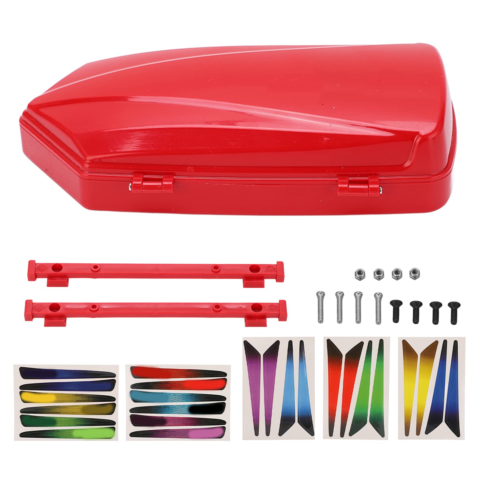BTIHCEUOT 1/10 Scale RC Car Roof Suitcase - Red Upgrade Accessory with Screw Nut for Remote Control Vehicles | Perfect for Off-Road Adventures & RC Car Customization