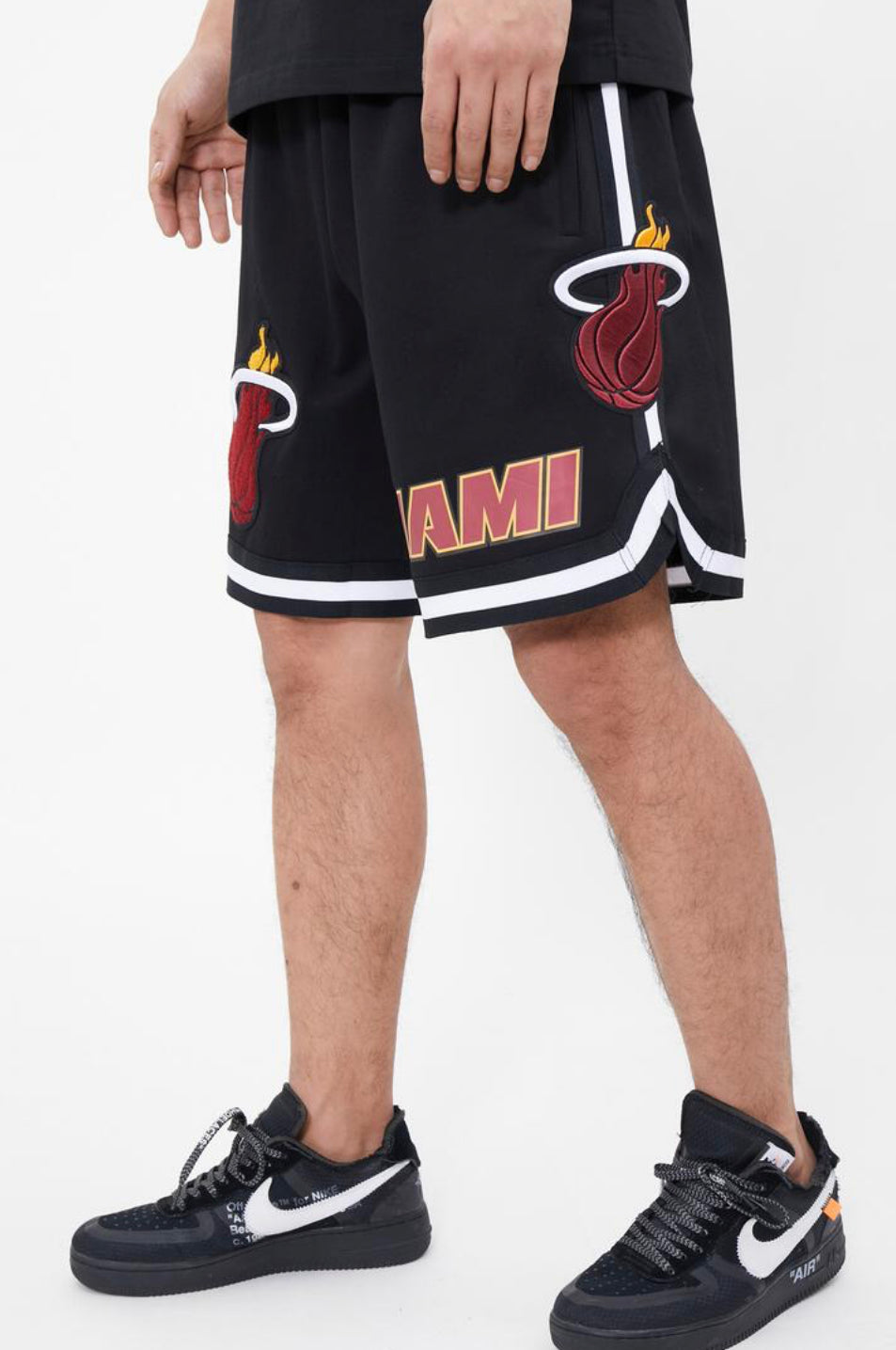 Pro Standard Miami Heat Logo Pro Team Shorts - Black (BMH352223) | Men's Basketball Shorts for Training, Games & Casual Wear
