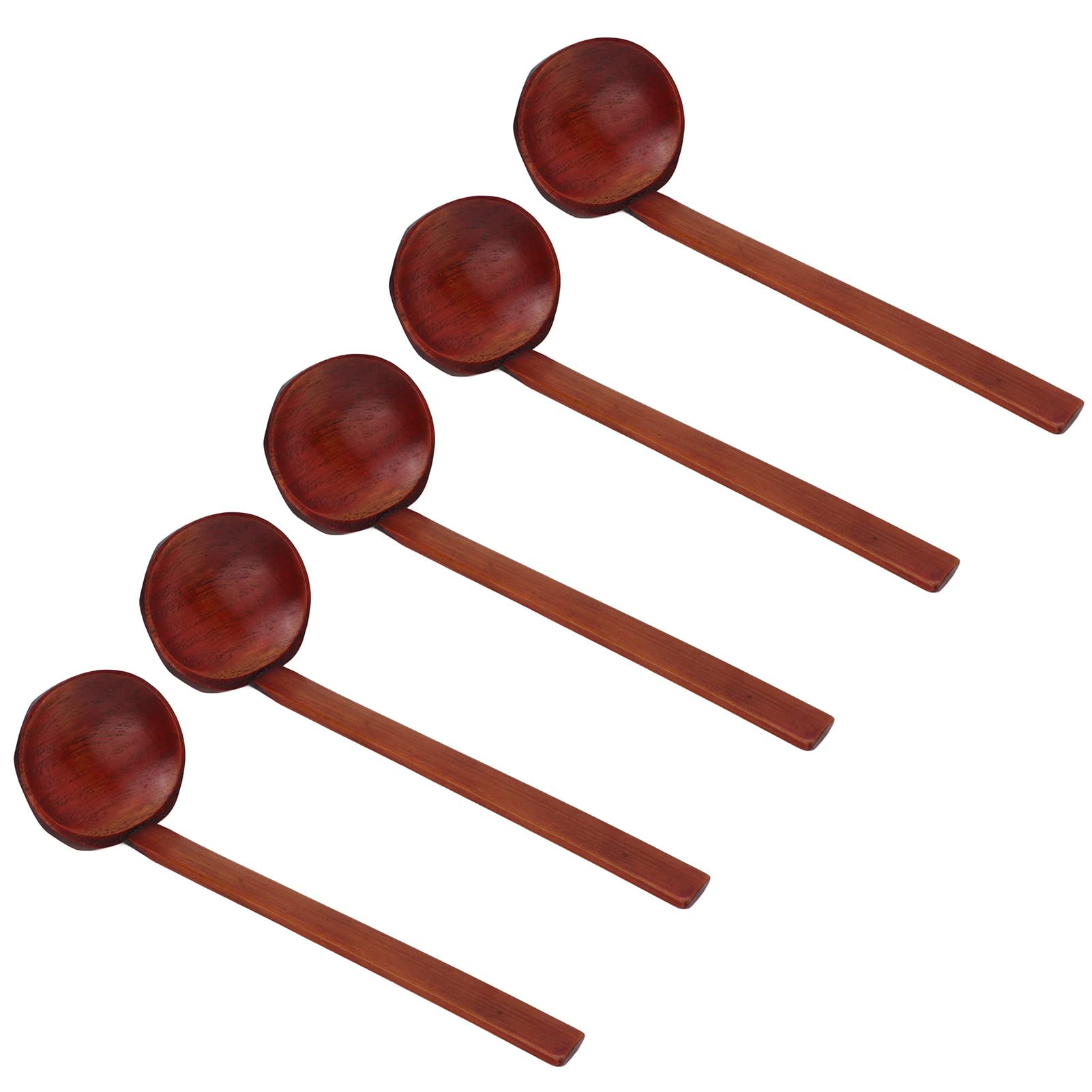 5Pcs Wooden Cooking Ladles - Wooden Soup Spoon, Serving Spoon, Colander Ladle & Skimmer Scoop Set for Kitchen Use - Perfect for Soups, Stews, Pasta & Salad Serving