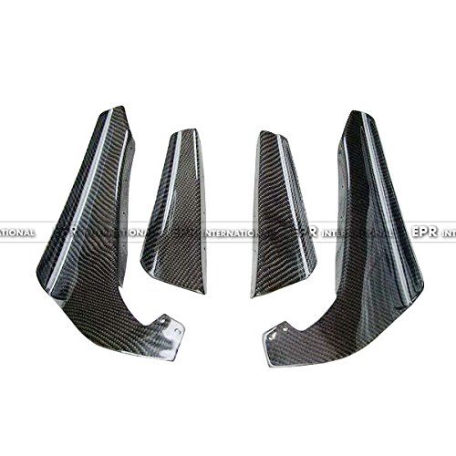 Carbon Fiber Front Bumper Canard Lip Splitter Kit for Nissan Skyline R34 GTR - 4pcs Exterior Upgrade - Perfect for Street Racing & Car Shows