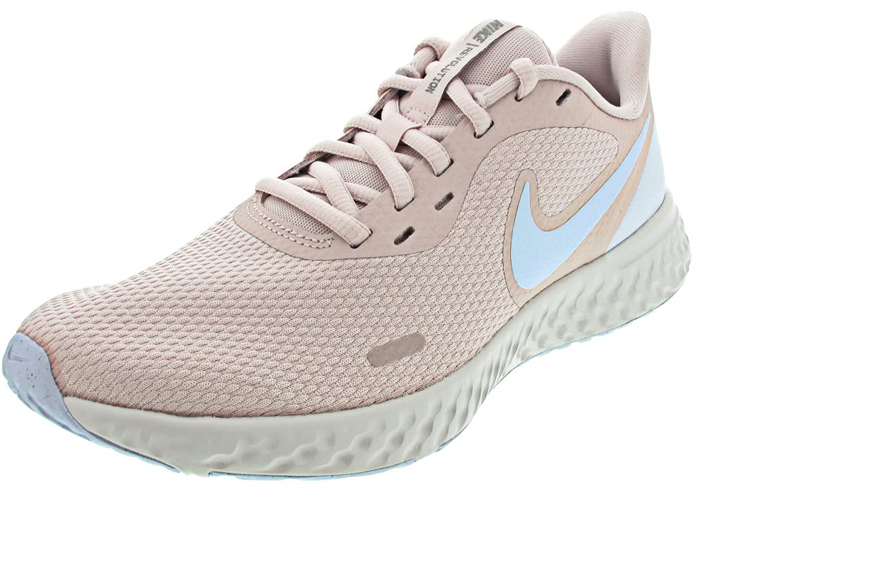Nike Women's Sneakers - Barely Rose/Hydrogen Blue MTLC Running Shoes, Size 7 | Lightweight Comfort for Jogging, Gym Workouts & Casual Wear