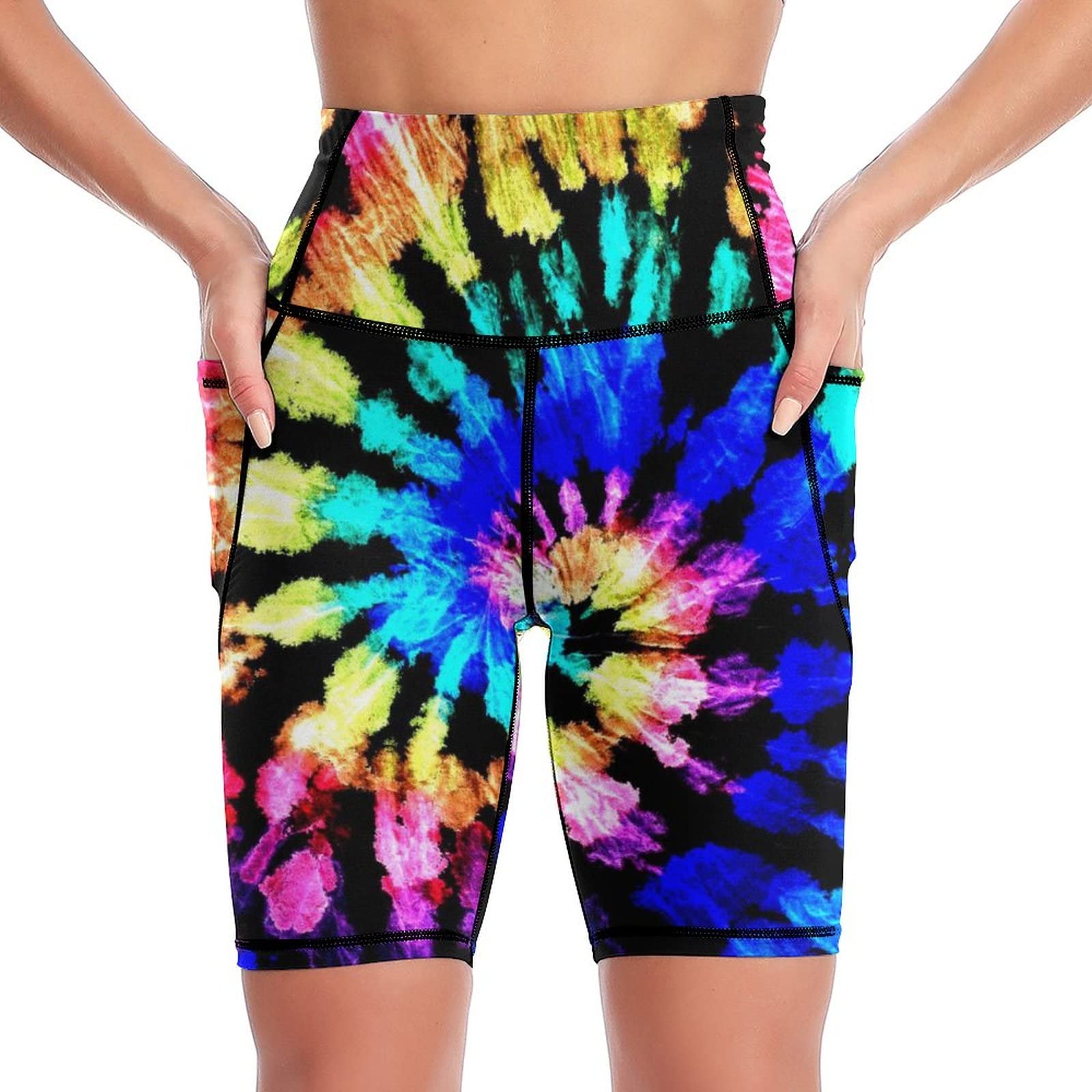 Cubirmin Women's High Waist Biker Shorts with Side Pockets - Workout, Running, Yoga & Cycling Athletic Shorts for Women | Perfect for Gym, Fitness & Casual Wear