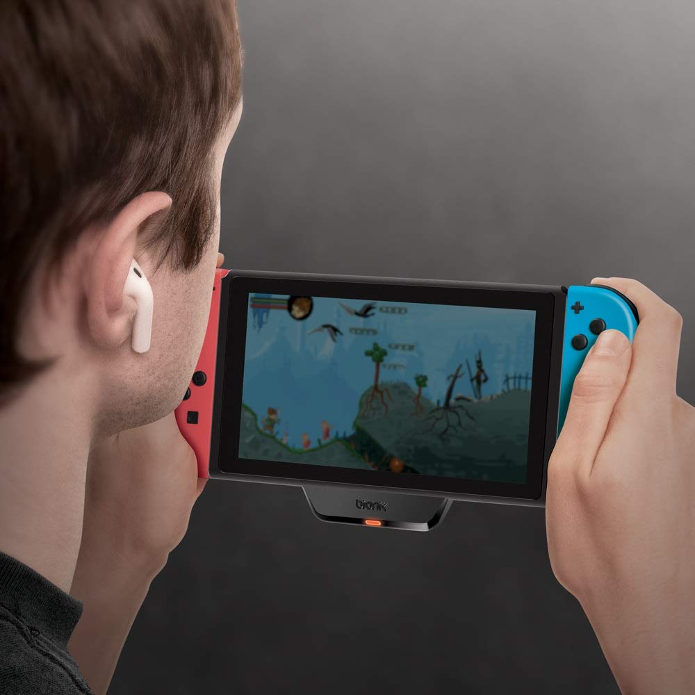 Bionik BT Audio Sync Wireless Bluetooth Adapter for Nintendo Switch - Compatible with AirPods, Beats by Dre & More | Dual Headset Connection, USB-C Charging Port | Perfect for Gaming, Travel & Hands-Free Calls