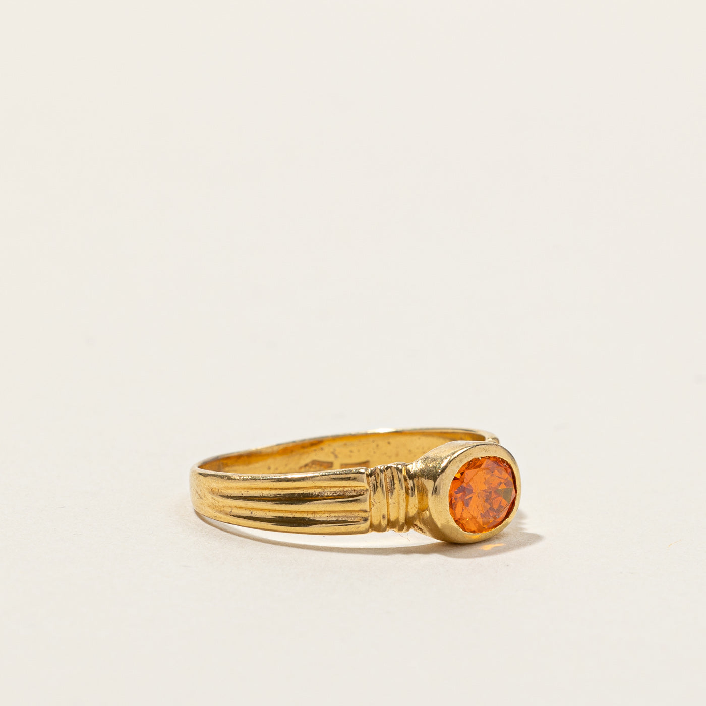 Orange Glass Stone Ring - 0.44ct Natural Orange Gemstone Jewelry for Women, Size 8.25 - Perfect for Everyday Wear, Gift Giving & Special Occasions