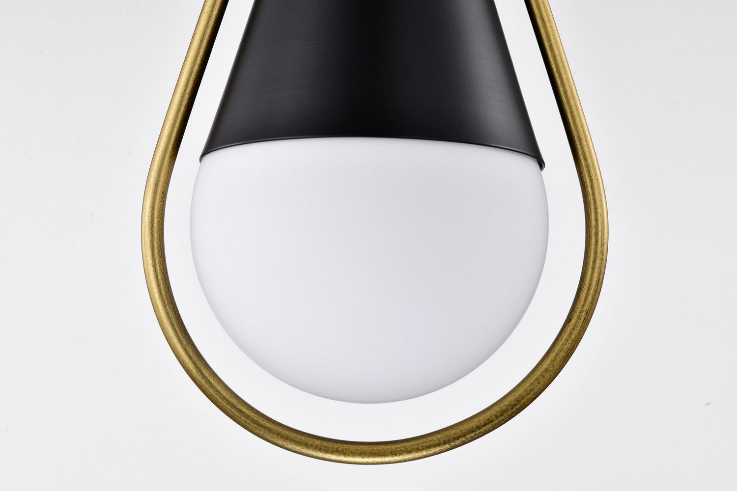 Admiral 10 Inch Modern Pendant Light Fixture - Matte Black & Natural Brass Finish - Perfect for Kitchen Island, Dining Room, or Entryway Lighting