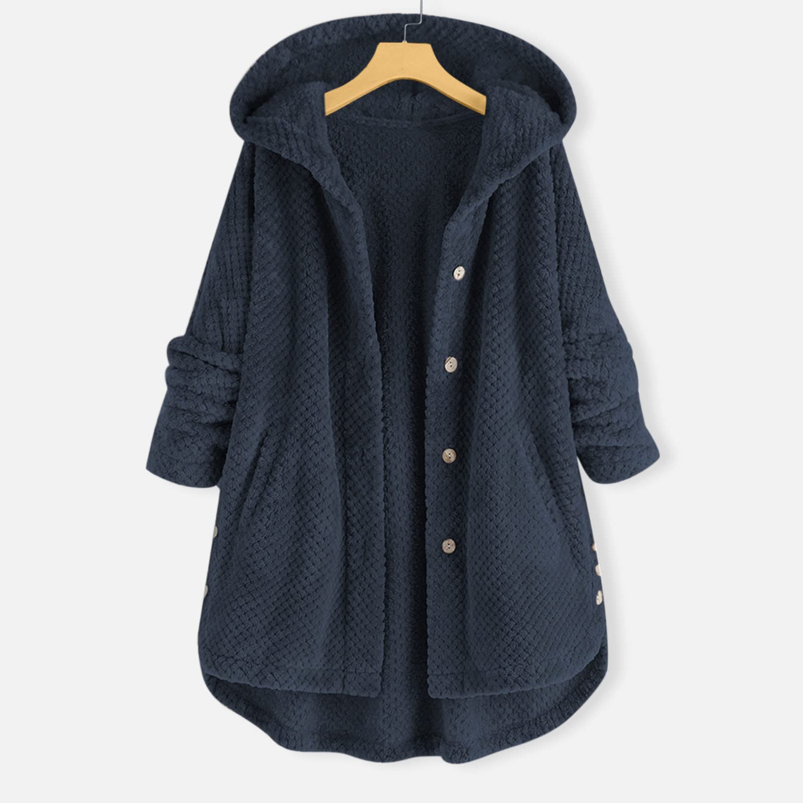 Women's Plush Leather Jacket with Hood - Long Sleeve Solid Color Casual Coat for Winter Fashion | Perfect for Outdoor Activities, Daily Wear & Street Style