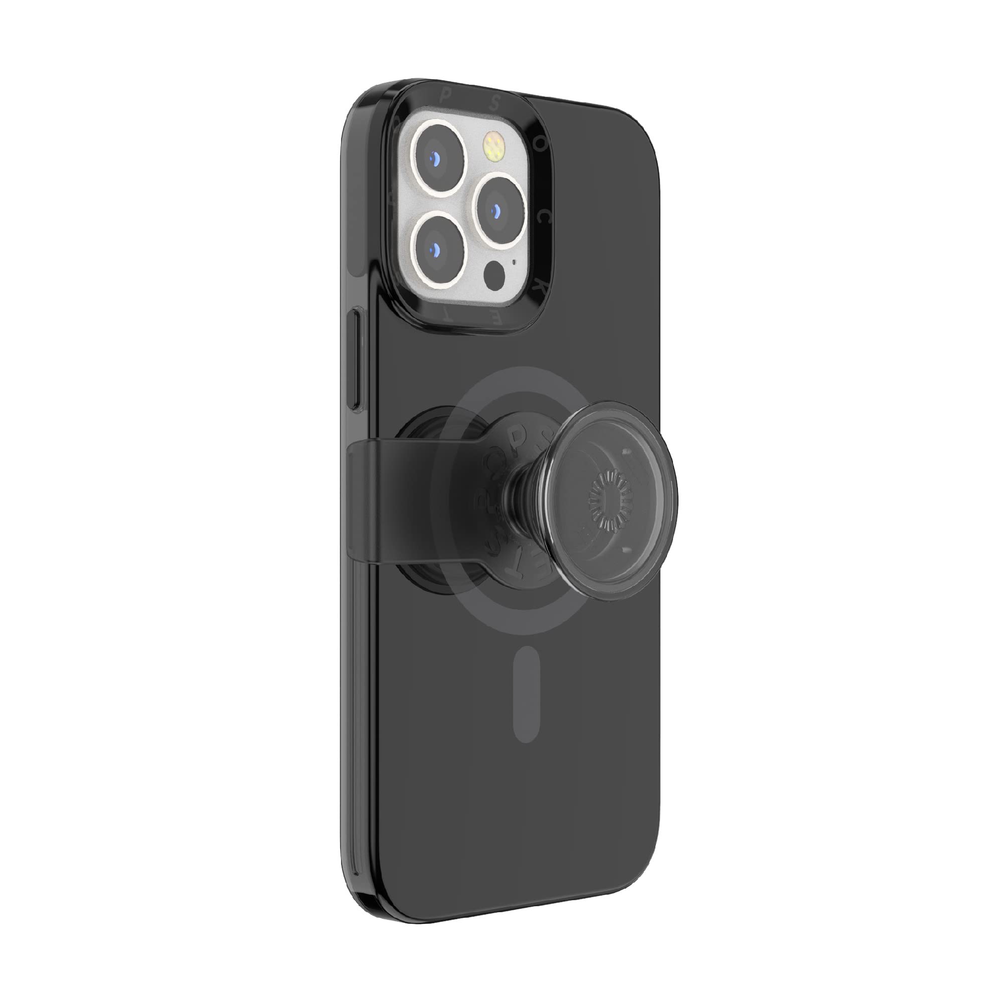 PopSockets MagSafe Compatible iPhone 13 Case with Phone Grip & Slide - Wireless Charging Phone Cover for iPhone 13 (Black) - Perfect for Everyday Use, Commuting & Hands-Free Video Calls