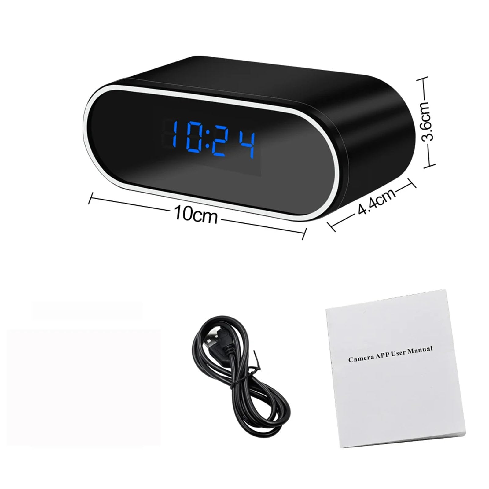 FKINGLRK Mini WiFi Camera - Wireless Hidden Spy Clock Camera with Remote Monitoring, AP/IP Access for Indoor Home Security & Nanny Cam | Perfect for Baby Monitoring, Pet Watching & Office Surveillance