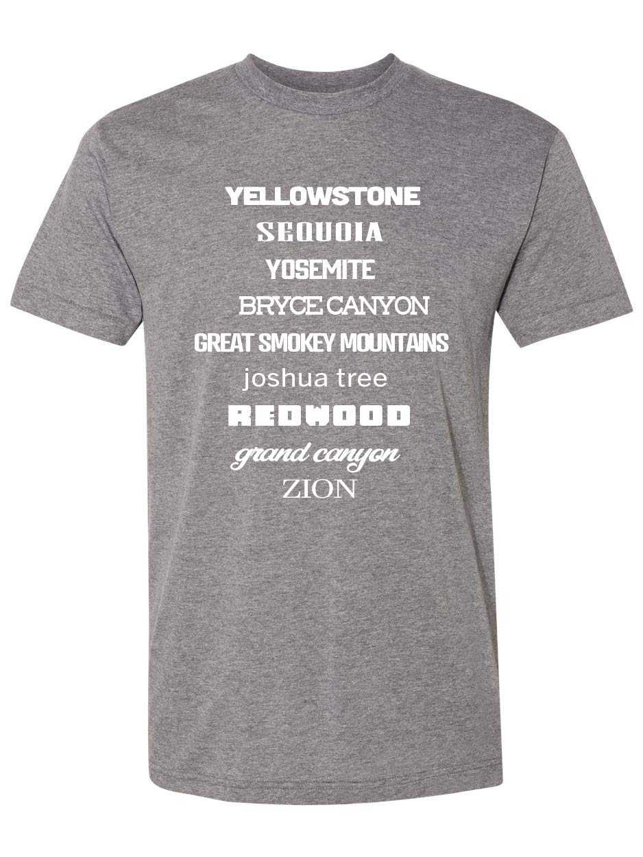 USA-Made National Parks Tri-Blend T-Shirt - Comfortable & Durable for Hiking, Camping & Outdoor Adventures