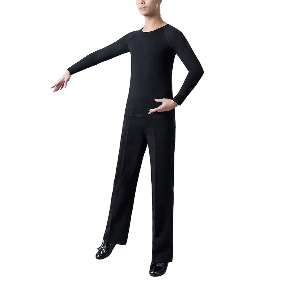 HAORUN Men's Ballroom Latin Dance Pants - Modern Smooth Competition & Practice Trousers for Professional Dancers - Perfect for Salsa, Tango, Waltz & Social Dancing