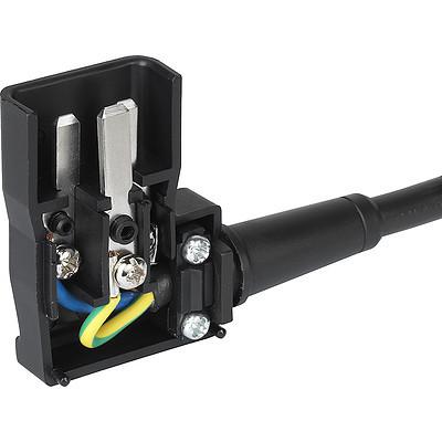 IEC C20 Angled Appliance Outlet - 16A, Black, 3 x 1.5mm²/14AWG, Max Wire Size 10.4mm - Perfect for Data Centers, Server Racks & Industrial Equipment Power Distribution