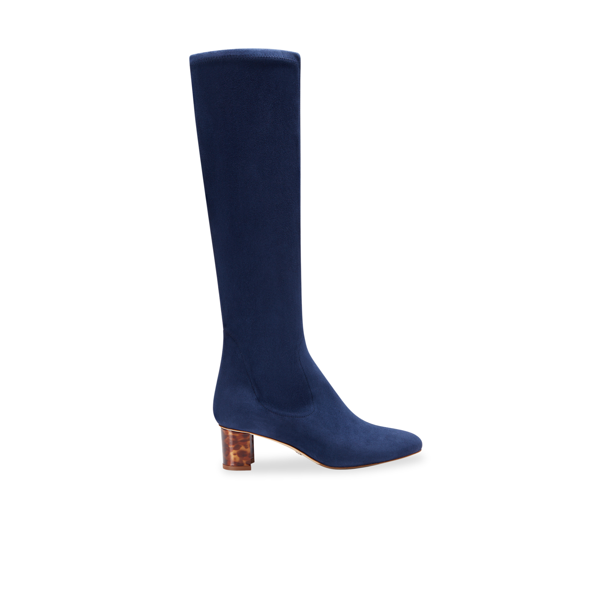 Navy Stretch Suede