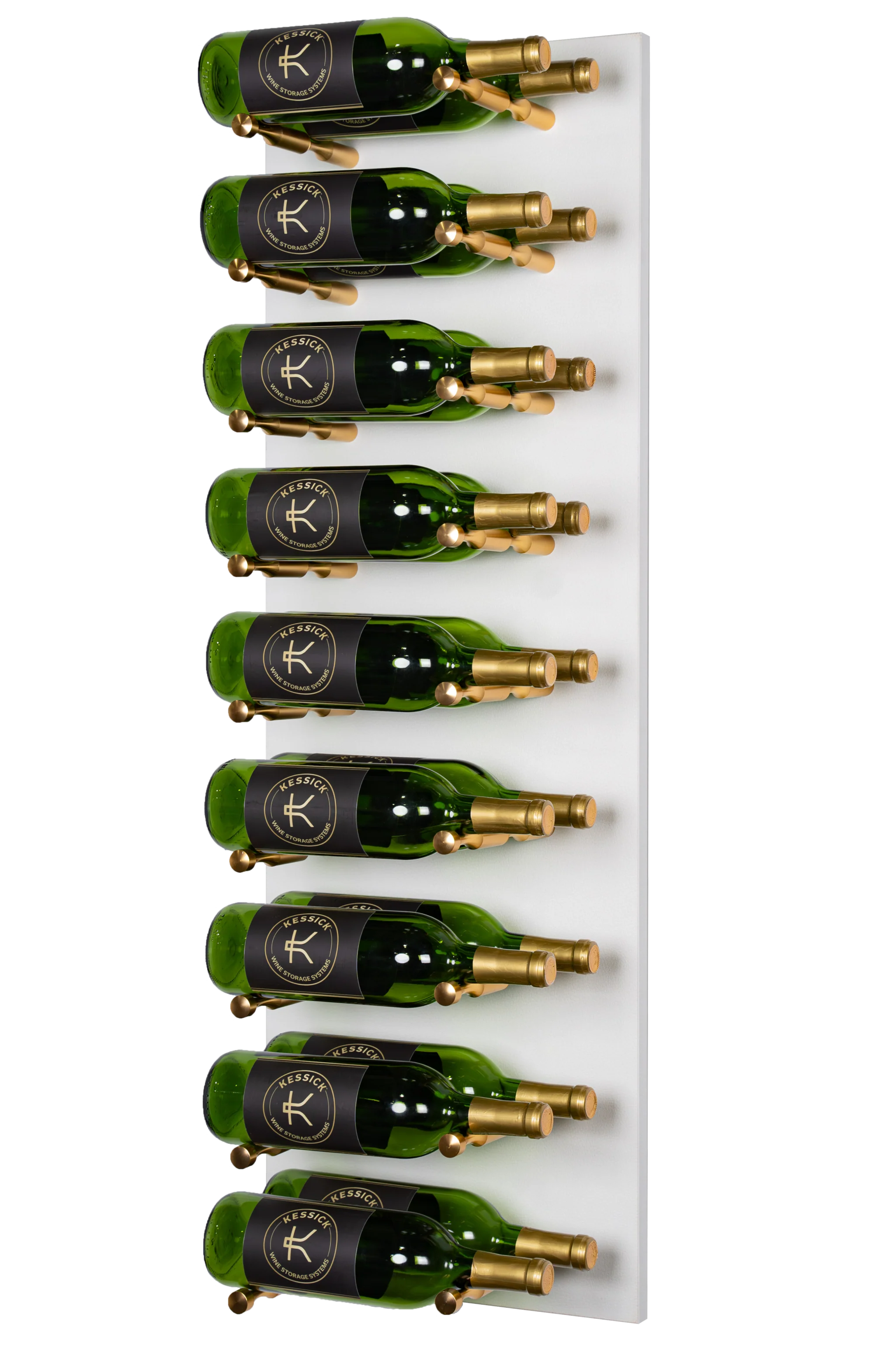 Kessick Wine as Art 14x42 Vertical Textured Panel Wine Rack - Elegant Wine Storage for Home, Office, or Restaurant Display