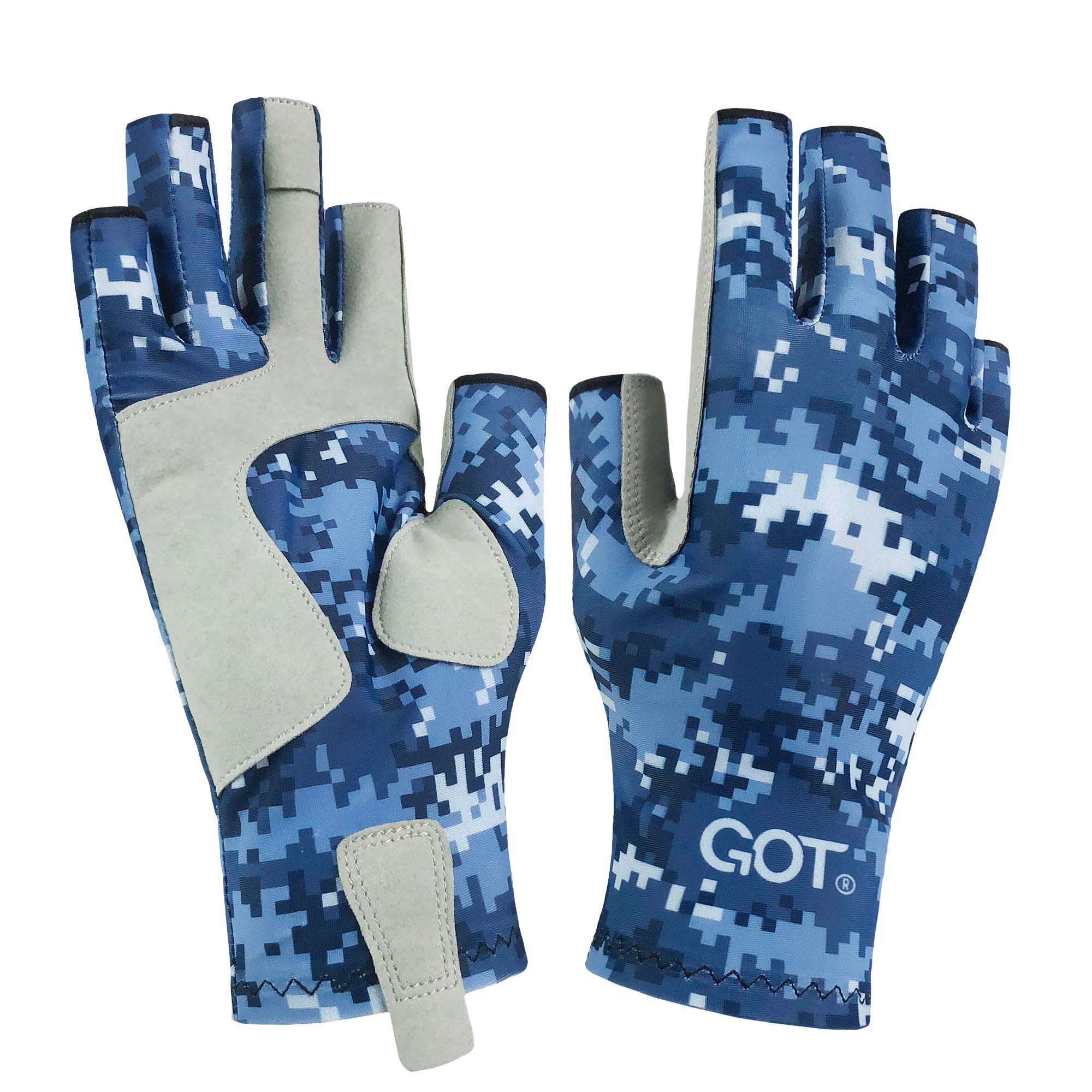 GOT Sports UPF 50+ Fingerless Sun Protection Gloves for Men & Women - UV Protective Fishing Gloves for Sailing, Kayaking, Hiking & Outdoor Activities - Lightweight & Breathable for All-Day Comfort