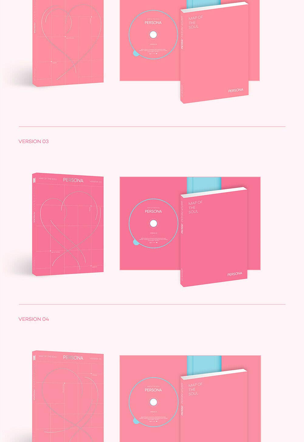 BTS MAP OF THE SOUL: PERSONA Album (Version 01) - CD with Poster, 76-Page Photo Book, 20-Page Mini Book, Collectible Cards & Photo Film - Perfect for K-Pop Fans & BTS Collectors - Great Gift for Birthdays & Special Occasions