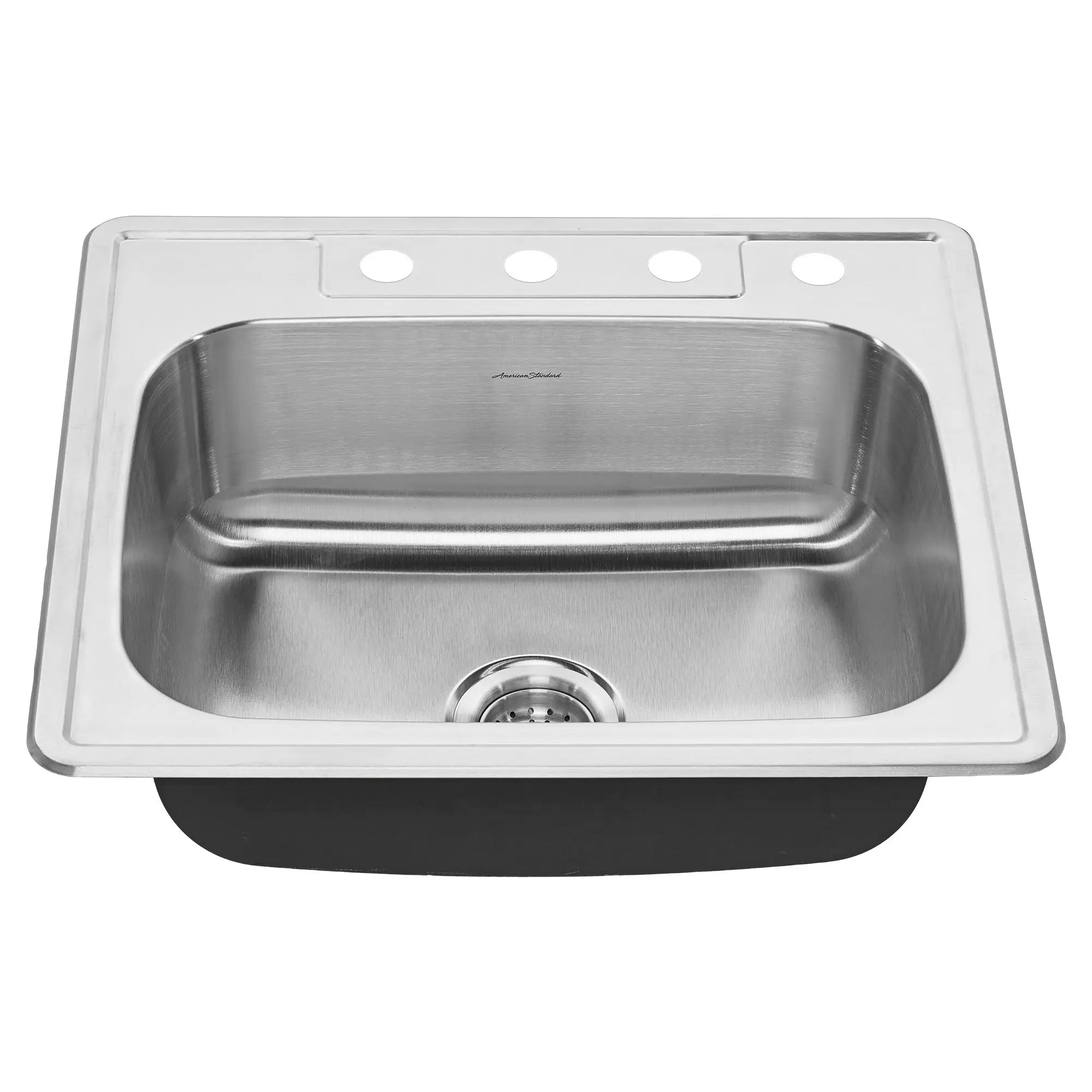 Colony® 25 x 22 Inch Stainless Steel 4 Hole Top Mount Single Bowl ADA Compliant Kitchen Sink - Perfect for Modern Kitchens, Restaurants & ADA Accessible Spaces