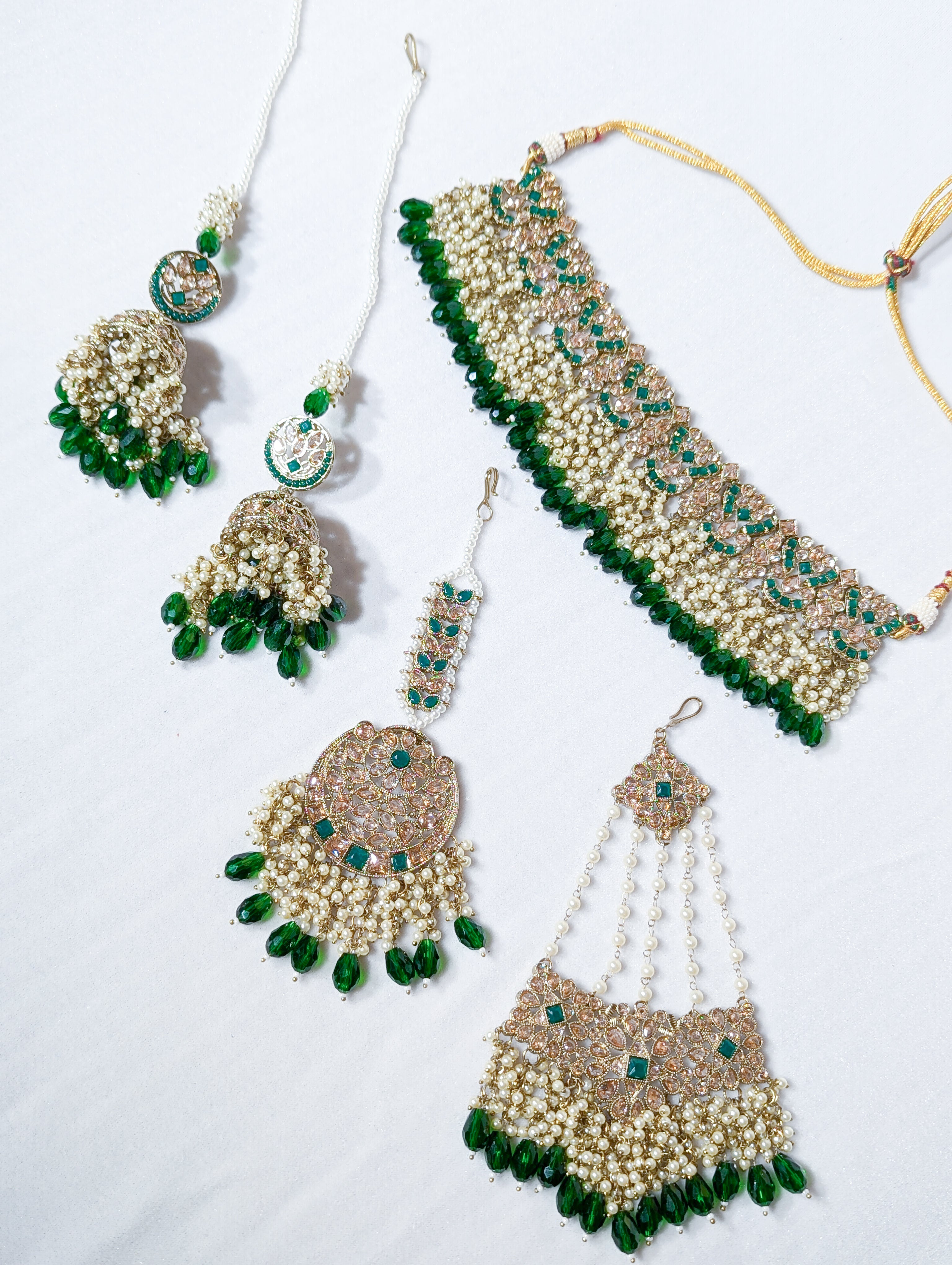 Ananya Polki Full Set Jewelry - Traditional Indian Bridal Necklace Set for Weddings & Special Occasions