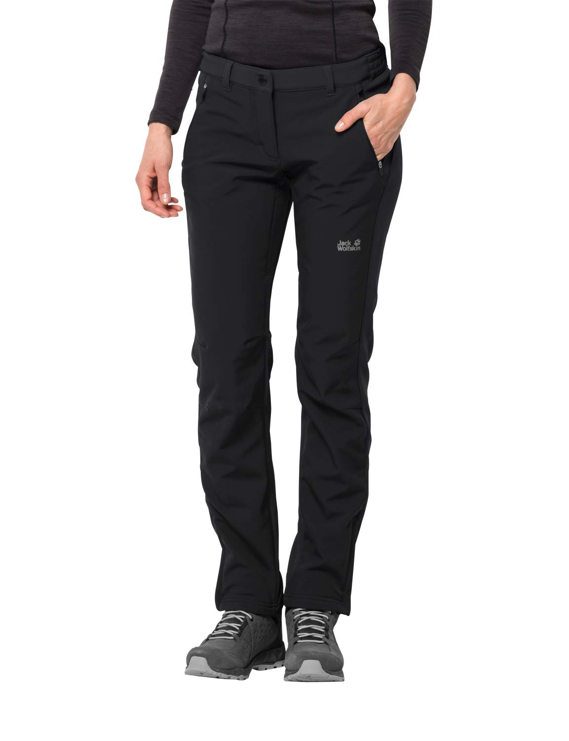 Jack Wolfskin Women's Zenon Softshell Pants - Waterproof Hiking Pants for Outdoor Adventures | Perfect for Trekking, Camping & Winter Sports