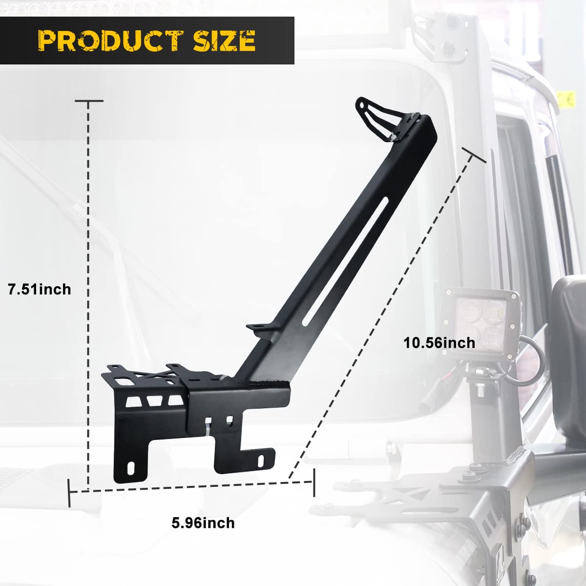 Jeep Wrangler JL JLU Unlimited & Gladiator JT LED Light Bar Mounting Brackets (2018-2025) - 50-52