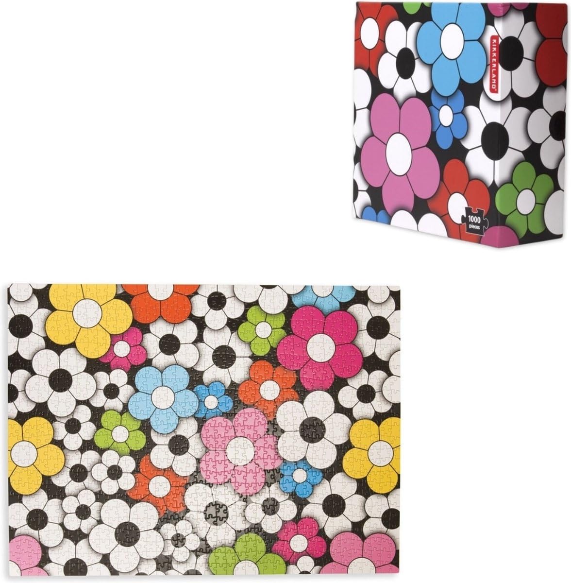 Happy Flowers Puzzle - 1000 Piece Jigsaw Puzzle for Adults, Beautiful Floral Artwork, Relaxing & Challenging Brain Game - Perfect for Family Bonding, Stress Relief & Home Decor