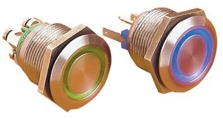 High-Quality Pushbutton Switches with Red Ring & Solder Lug - Perfect for Industrial Control Panels, DIY Electronics, and Automotive Applications