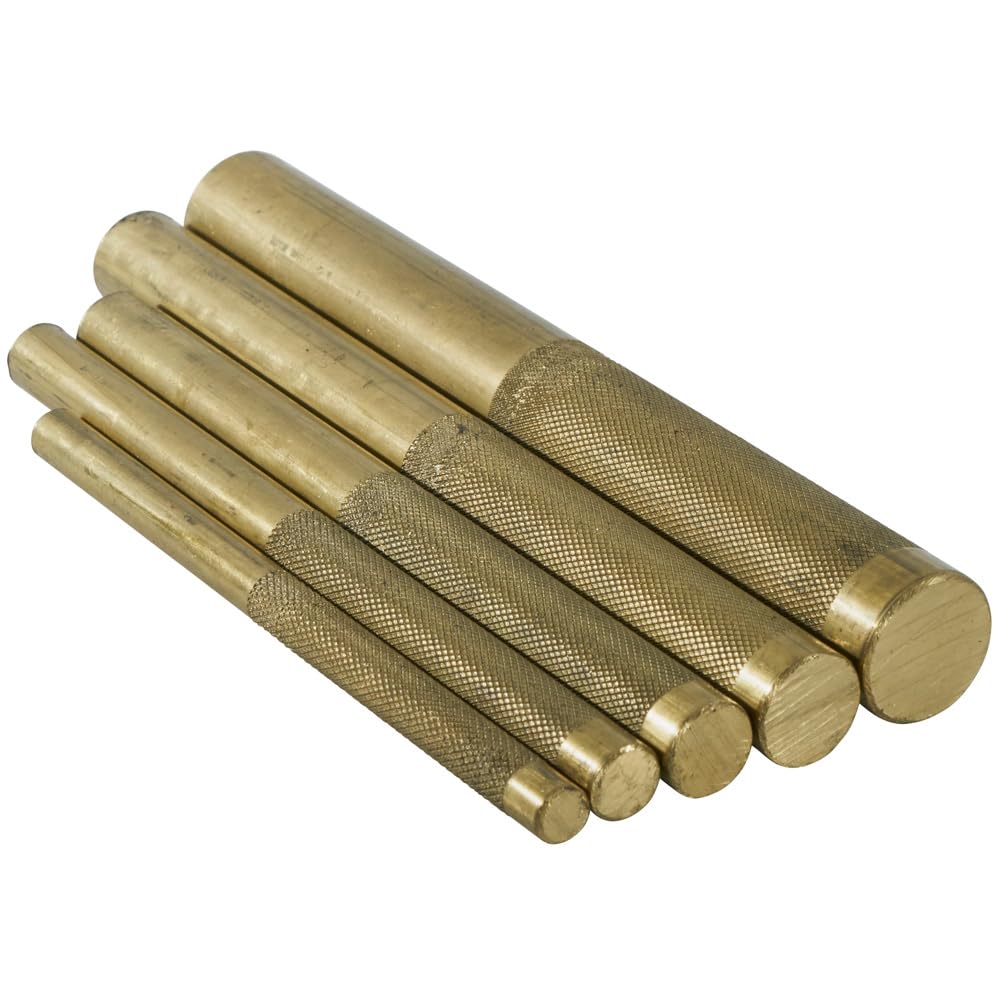Klein Tools 5-Piece Brass Punches Set for Metalworking