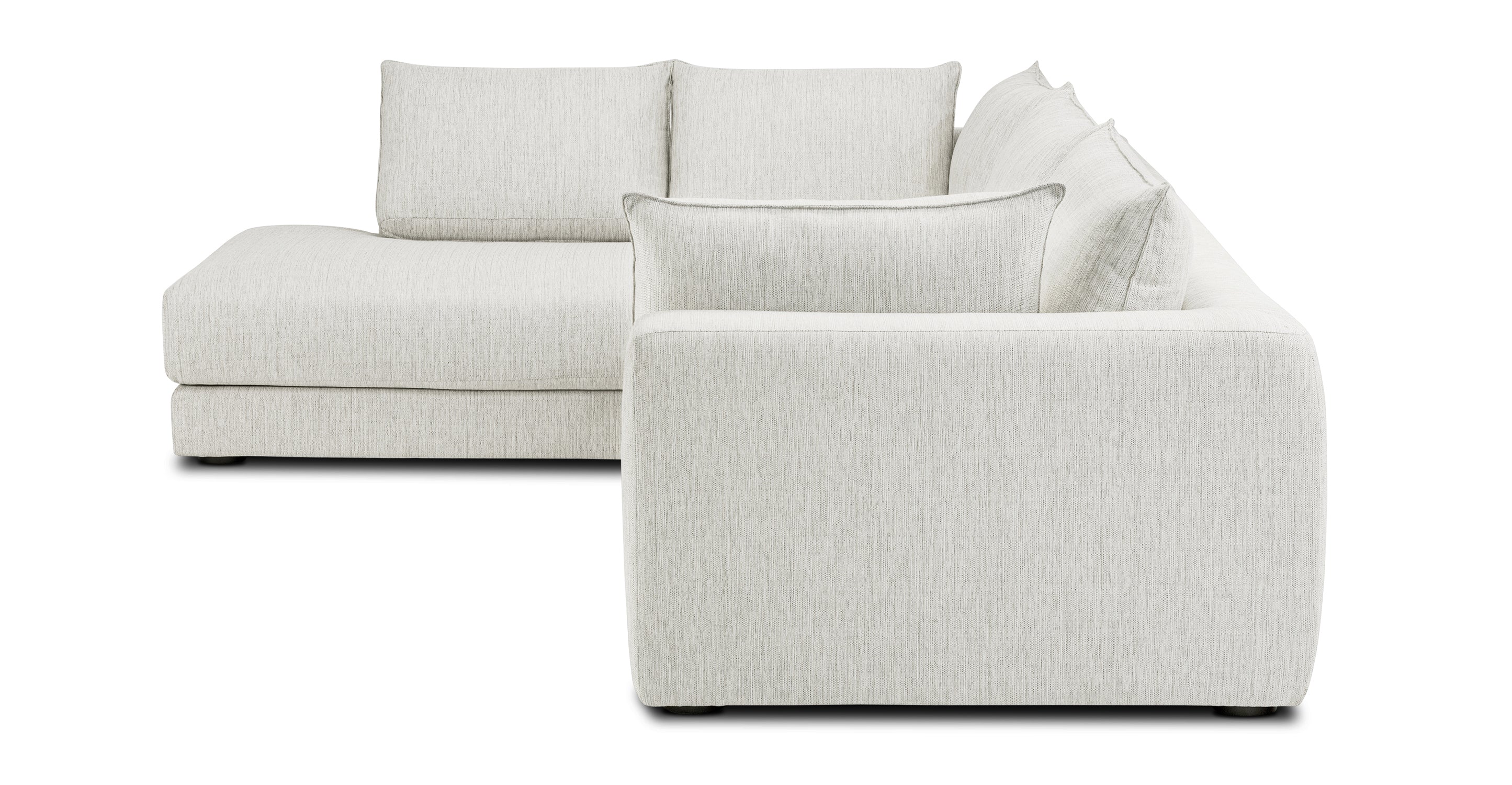 Stylish Marcel Left Facing Corner Sectional Sofa - Modern L-Shaped Couch for Living Room, Family Room & Small Spaces