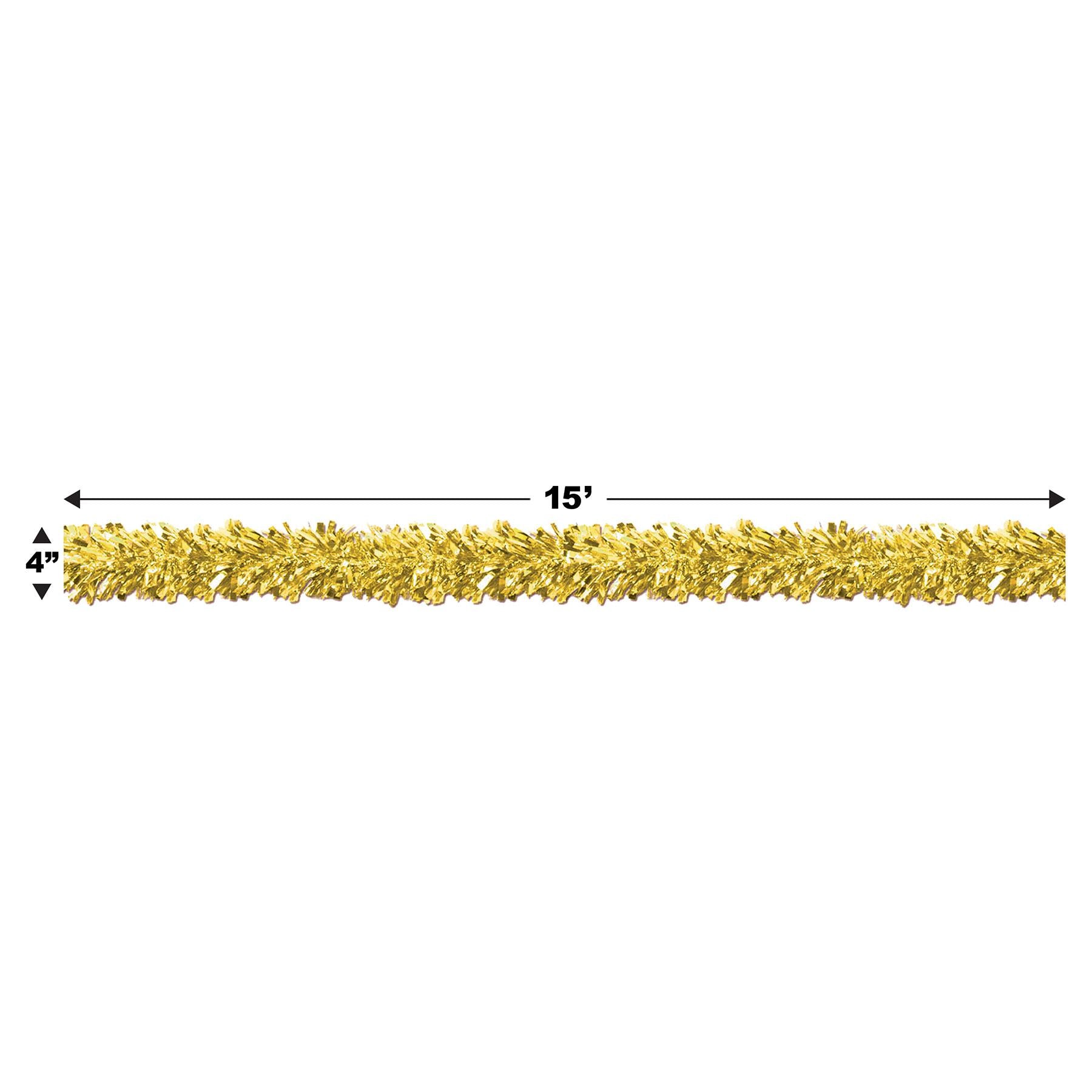 12 Pack Beistle 6-Ply Metallic Party Garland Decorations - Gold Shimmer for Christmas, Birthday, Wedding & Holiday Celebrations