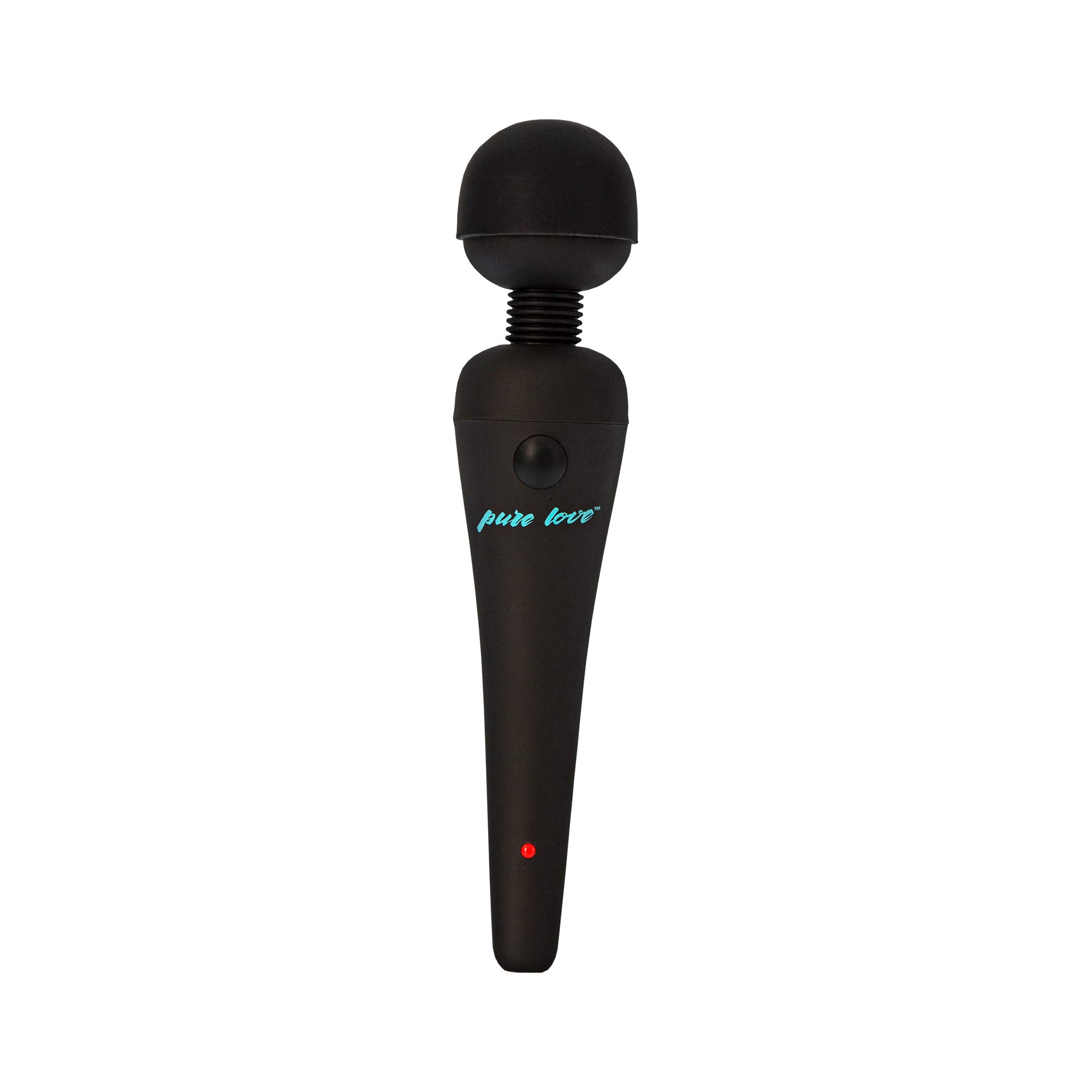 Pure Love Massage Wand - Powerful Rechargeable Waterproof Personal Vibrator for Women, Handheld Cordless Full Body Massager with Bullet Motor (Black) - Perfect for Relaxation, Stress Relief & Intimate Moments