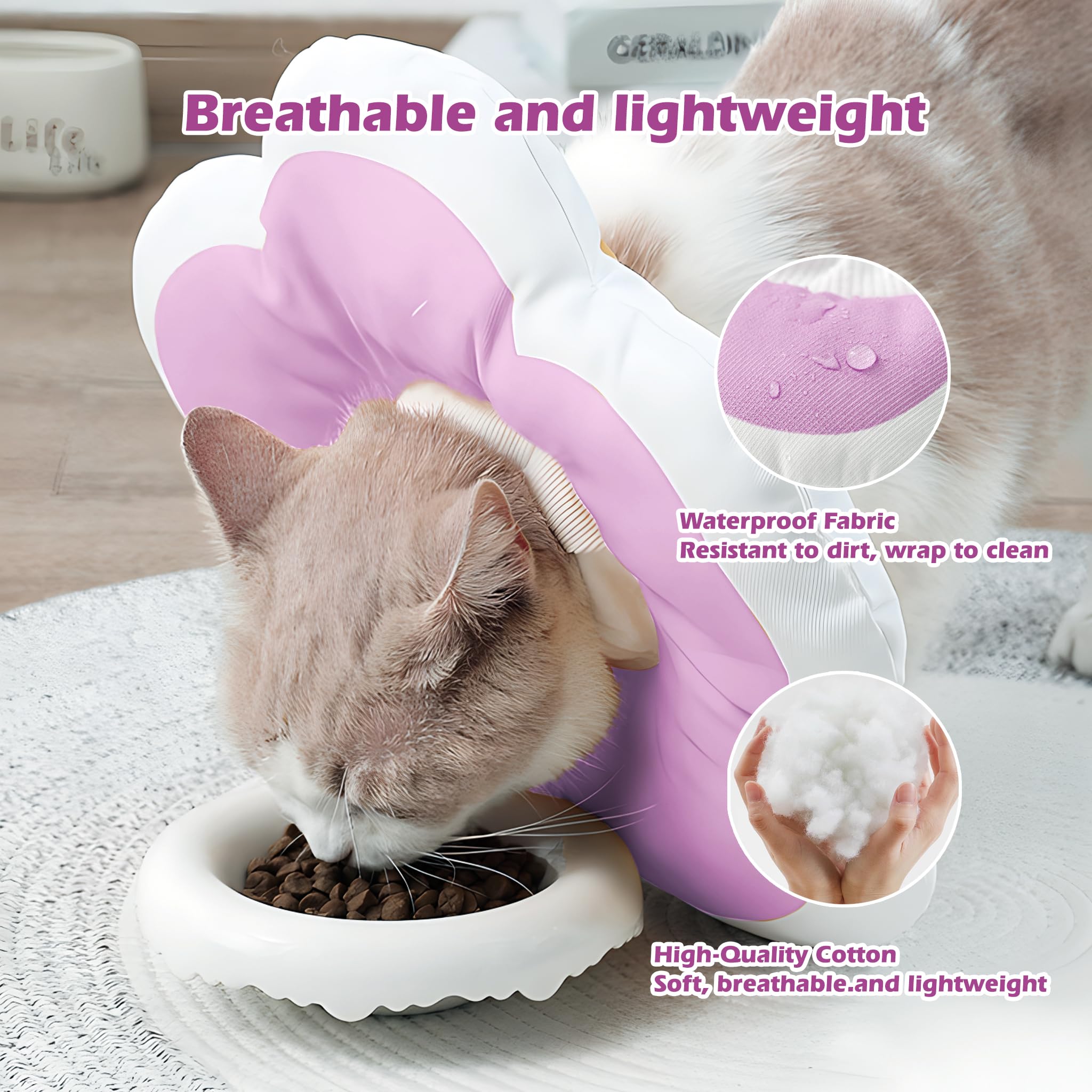 Soft Adjustable Dog Cone for Small Dogs & Cats - Comfortable Post-Surgery Recovery Collar to Stop Licking Wounds - Washable Elizabethan Collar (Pink, Small) - Perfect for Post-Surgical Care, Wound Protection & Pet Recovery at Home