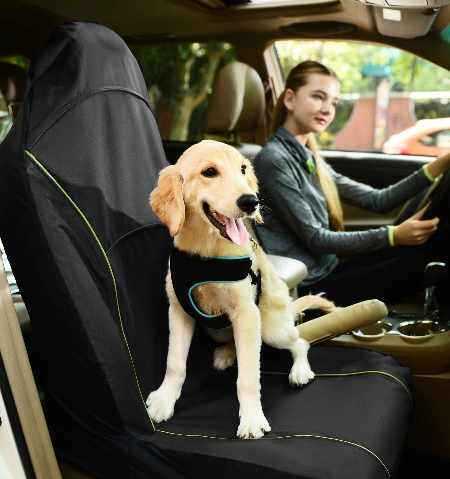 Premium Bucket Seat Cover for Pets - Waterproof & Anti-Slip Dog Car Seat Protector with Pet Hair Barrier - Perfect for Travel, Road Trips & Daily Commutes