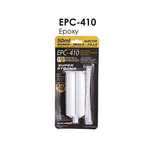 EPC-410-BLACK Epoxy Adhesive Tubes for Iron Baluster Installation - Strong Bonding Glue for Stair Railings, Metal Fencing & DIY Home Repairs