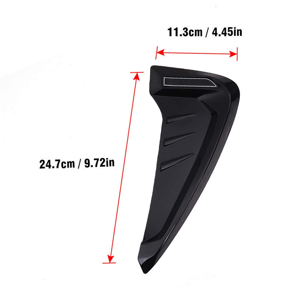 Universal Car Side Air Flow Fenders Sticker - Black for Stylish Vehicle Upgrade