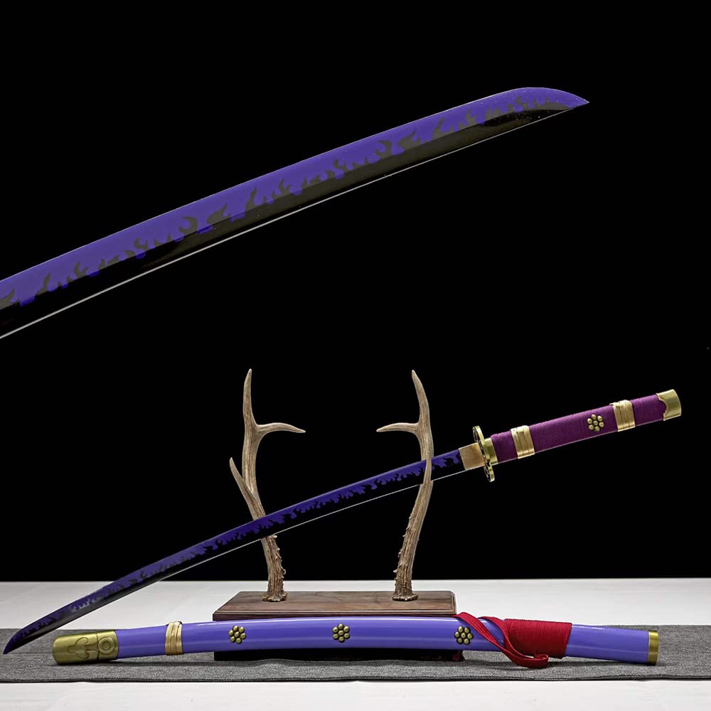 Premium Roronoa Zoro Enma Sword Replica - One Piece Anime Carbon Steel Katana - Japanese Anime Cosplay & Collection Display for Fans