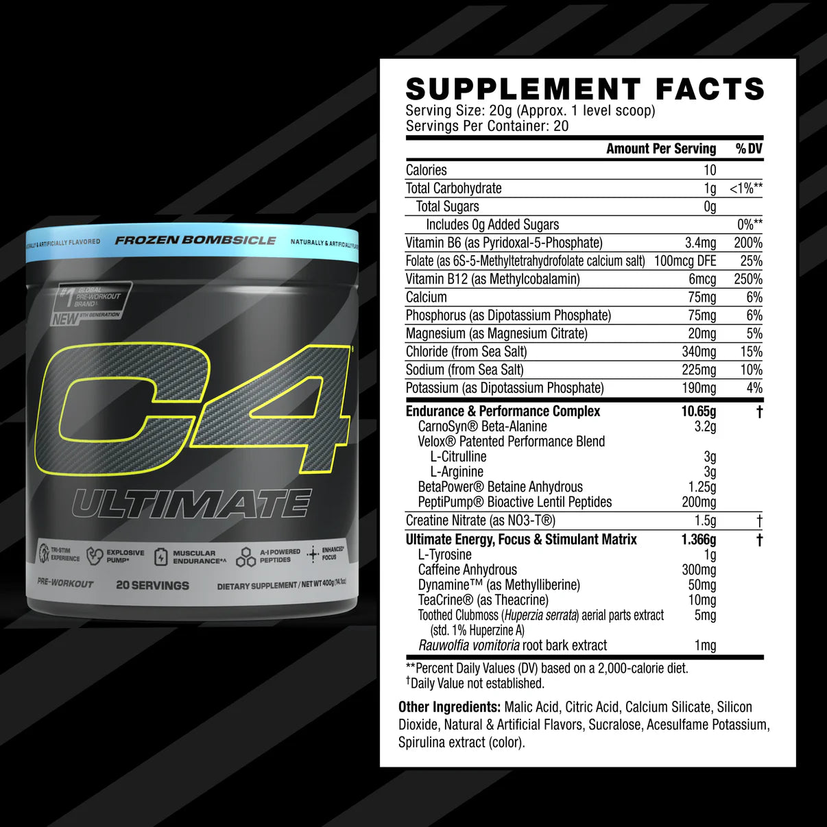C4 Ultimate Pre Workout Powder - Best Energy & Focus Supplement for Gym, Workouts & Fitness | Boost Performance & Endurance for Men & Women