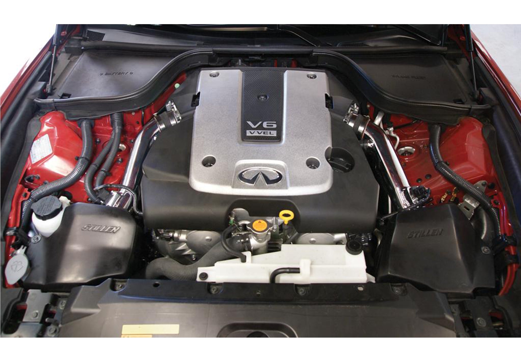 2007-2009 Infiniti G35 G37 Q40 Q60 & 2008-2009 Infiniti EX35 Gen 2 Performance Air Intake Kit with Dry Filter (V36 402843DF) - Upgrade Your Car's Airflow for Better Acceleration & Fuel Efficiency