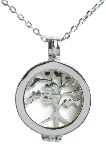 Navika Sterling Silver 'Live Love Life' Pendant Necklace with Green Charm – Perfect for Gifts, Anniversaries & Everyday Elegance